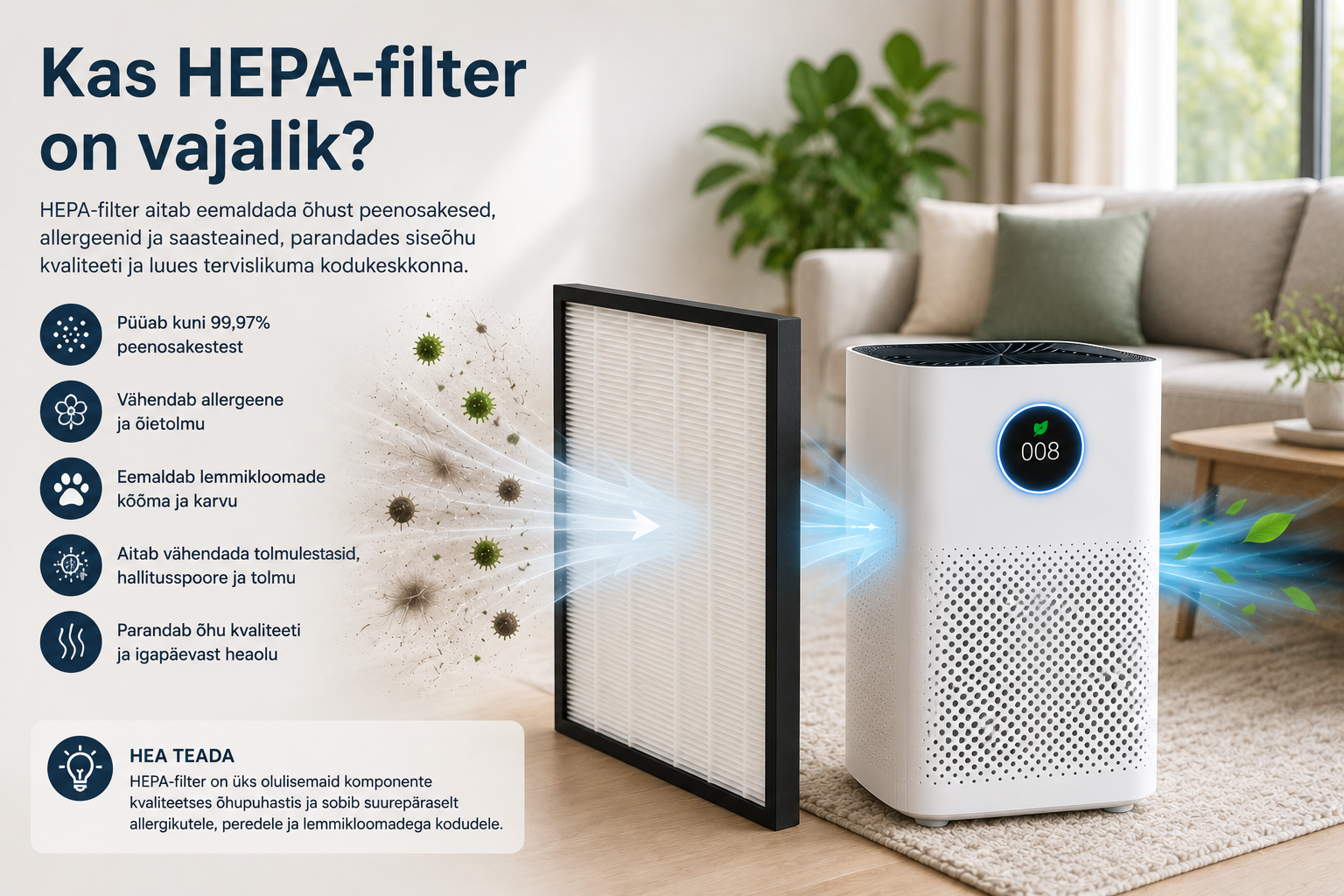 Kas HEPA-filter on vajalik?