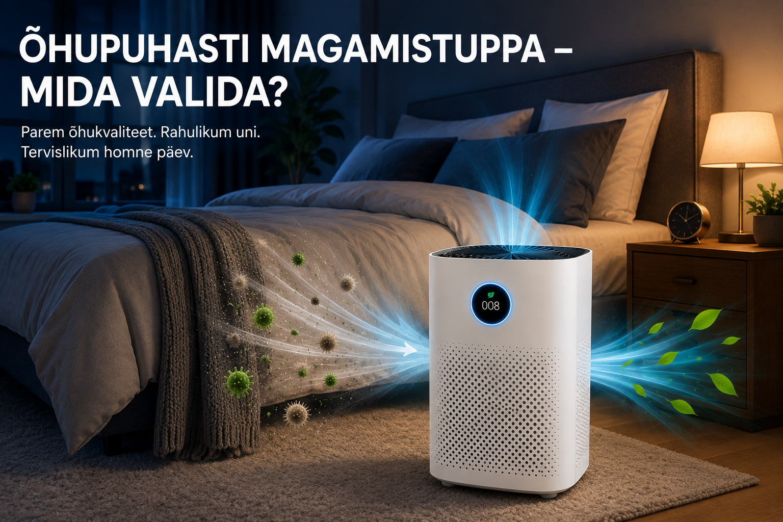 Õhupuhasti magamistuppa – mida valida?
