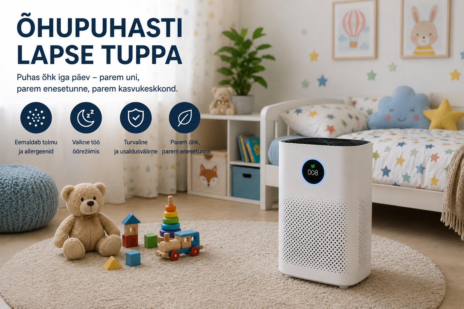 Õhupuhasti lapse tuppa